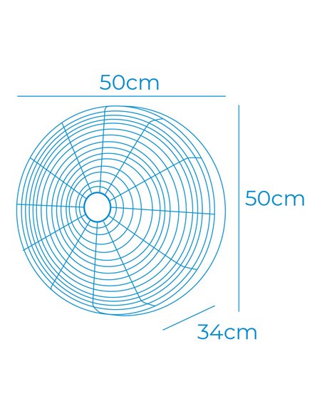 Ventilador pared 100w 45cm con mando edm