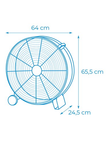 Ventilador industrial 180w 60cm edm