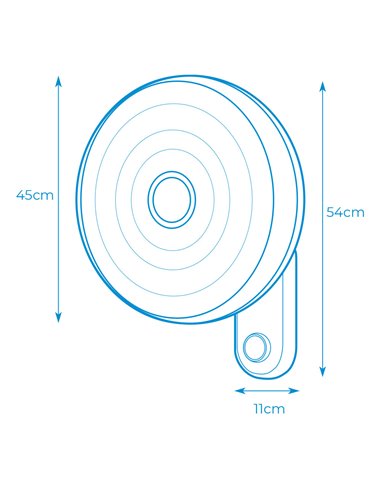 Ventilador pared 50w 40cm edm