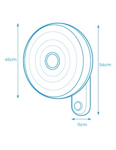 Ventilador pared 50w 40cm con mando edm 2