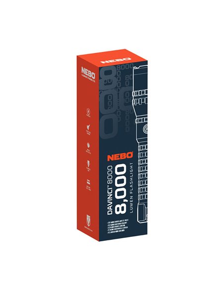 Linterna davinci™ 8000. recargable. nebo