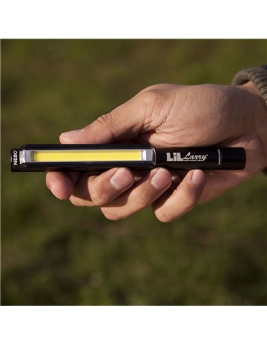 Linterna lil larry. base magnética clip. nebo.