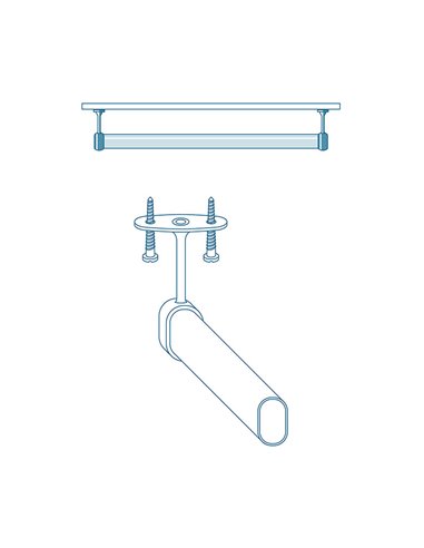 Soporte armario terminal ovalado blanco (2 uds) cintacor - storplanet