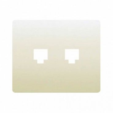 Tapa toma doble TELF o RJ45 BEIGE BJC IRIS 19882-A