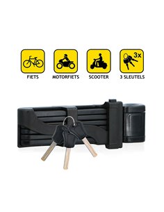 Candado plegable con llave 85 cm dunlop 2