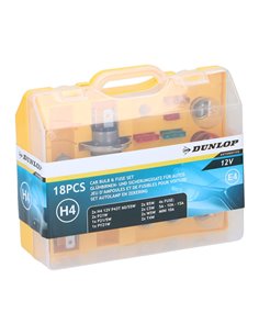 Conjunto de bombillas 18 piezas h4 12v/60/55w dunlop 2