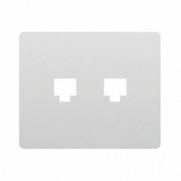 Tapa toma doble de TELF o RJ45 BLANCO BJC IRIS 19882