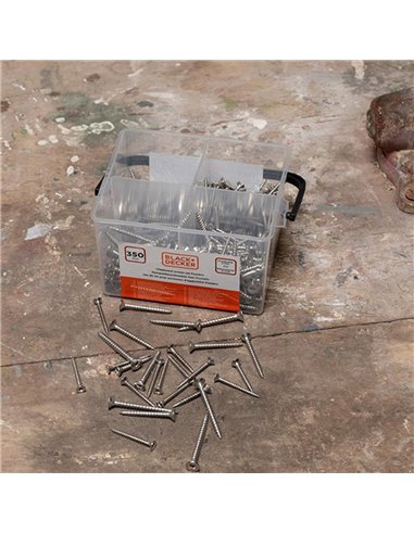Surtido de tornillos para madera ss black+decker