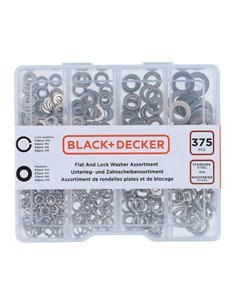 Surtido de arandelas planas y de seguridad black+decker