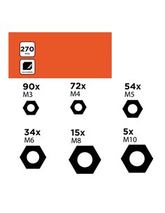 Surtido de tuercas 270 piezas black+decker 2