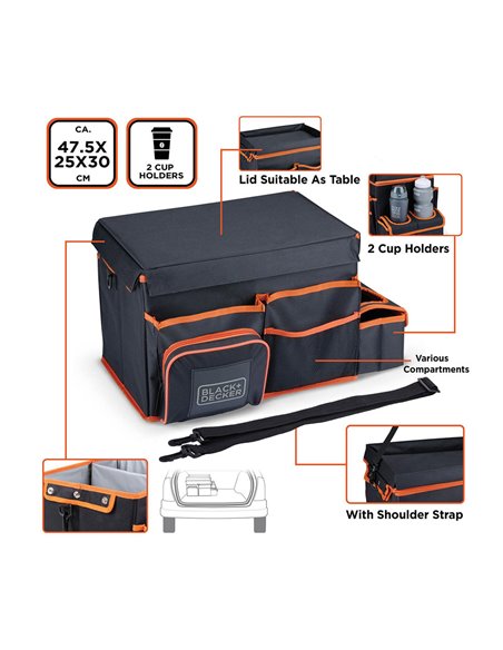 Organizador para automóvil con enfriador black+decker