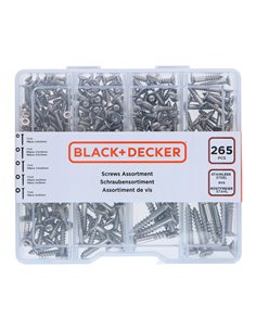 Surtido de tornillos torx 265 piezas black+decker