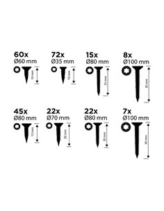 Surtido de tornillos torx 265 piezas black+decker 2