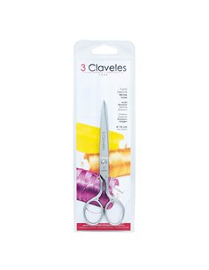 Tijera costura castellana 6" b 3 claveles 2