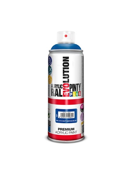 Pintura en spray pintyplus evolution 520cc ral 5010 matt gentian blue