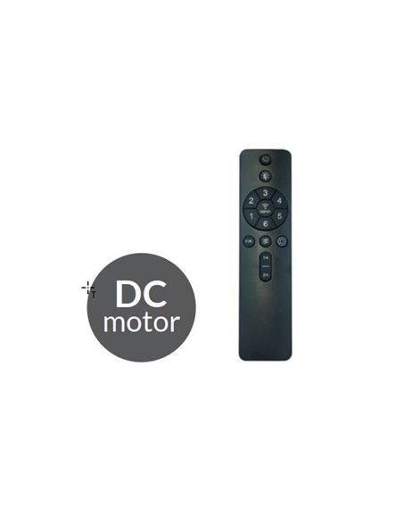 Ventilador techo rotativo Bhoor con luz CCT regulable y mando Ø50 7 aspas DC Blanco