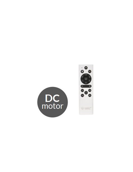 Ventilador techo Ranta con luz CCT regulable y mando Ø107 3 aspas retráctiles DC Blanco