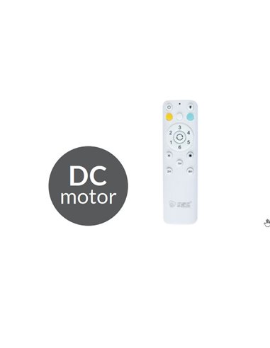 Ventilador techo Matipa con luz CCT regulable y mando Ø107 3 aspas DC Blanco