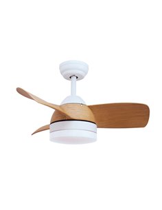 Ventilador techo Namuno con luz CCT regulable y mando Ø71 3 aspas DC Blanco