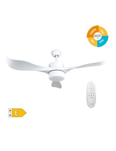 Ventilador techo Kota con luz CCT regulable y mando Ø132 3 aspas DC Blanco 2