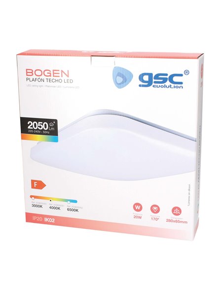 Ceiling ceiling Level 20W 4200K 1760lm white square