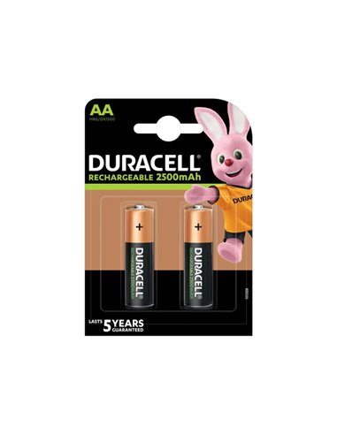 Bateria recarregável Duracell hr06 blister de 2500 mah (2 unidades)