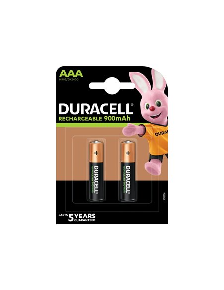 Pila duracell recargable hr03 900 mah blíster (2 unidades)