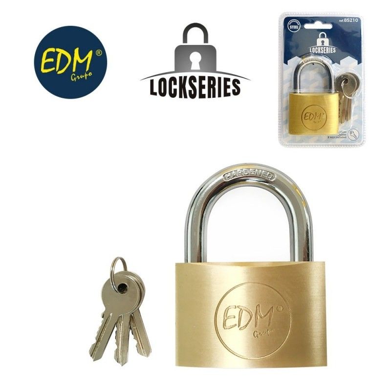 Cadeado de latão Arco Normal 50x30mm Blister EDM
