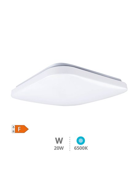 Plafón techo cuadrado LED Bogen 20W 6500K