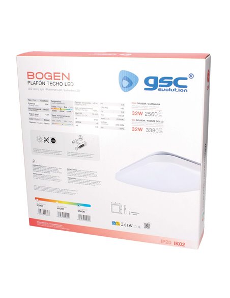 Ceiling ceiling Level 32W 6000K 2816lm white square