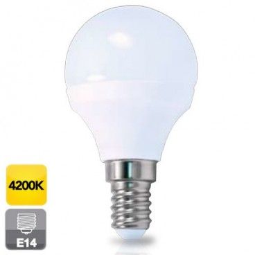 Bombilla de led esférica E14 6W luz día 4200K 560 lm GSC 2002365