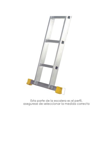 Contera Larguero Escalera 2 y 3 tramos /  Escalera Multiposicional con Perfil 58 mm. Versión 2019