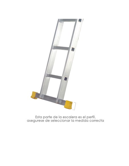 Contera Larguero Escalera 2 y 3 tramos /  Escalera Multiposicional con Perfil 58 mm. Versión 2019