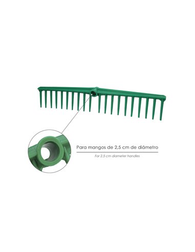 Rastrillo Polipropileno 20 Puas Profesional 63 cm. Rastrillo Jardin, Rastrillo Aceituna, Rastrillo Hojas, Cepillo Hojas Jardin,