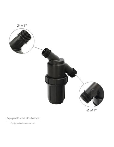 Filtro Con Malla Interior 1" Para Sistema De Goteo (Malla 100 Mesh) Riego Por Goteo, Microaspersión, Riego Por Nebulizacion