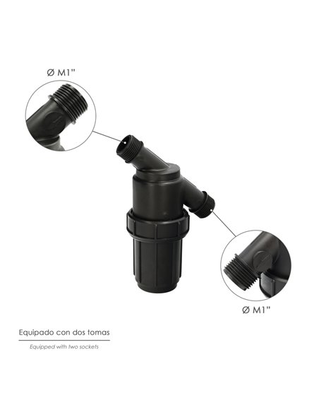Filtro Con Malla Interior 1" Para Sistema De Goteo (Malla 100 Mesh) Riego Por Goteo, Microaspersión, Riego Por Nebulizacion