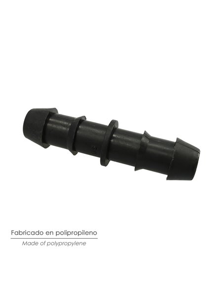 Enlace Simple Para Tuberias Goteo Ø 16 mm. (Bolsa 100 Piezas) Riego Por Goteo, Microaspersión, Riego Por Nebulizacion