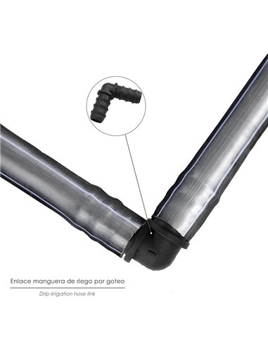 Codo Simple Para Tuberias Goteo Ø 16 mm. (Bolsa 100 Piezas) Riego Por Goteo, Microaspersión, Riego Por Nebulizacion