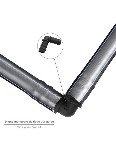 Codo Simple Para Tuberias Goteo Ø 16 mm. (Bolsa 100 Piezas) Riego Por Goteo, Microaspersión, Riego Por Nebulizacion