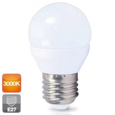 Bombilla de led esférica E14 4W luz cálida 3000K 320 lm GSC 2001553