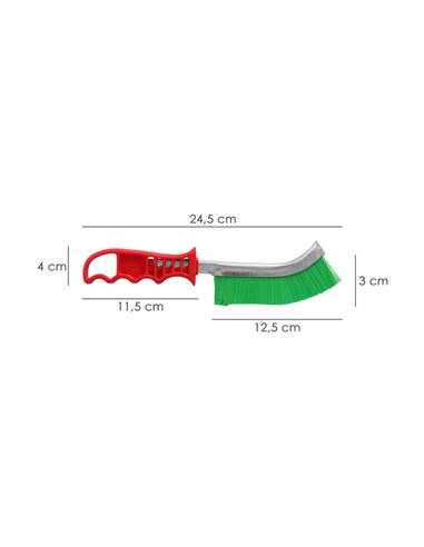 Cepillo Manual P.V.C. Mango De Plástico Rojo Multifuncional Resistente y Duradero