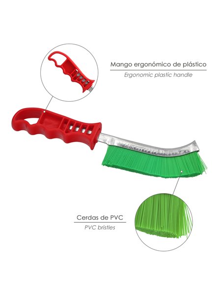 Cepillo Manual P.V.C. Mango Rojo