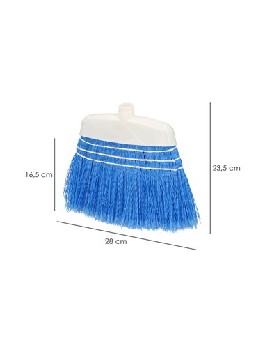 Escoba Jardin Azul Con Cordones Sin Mango, Escoba Terrazas, Terrazas, Cocheras, Calles,