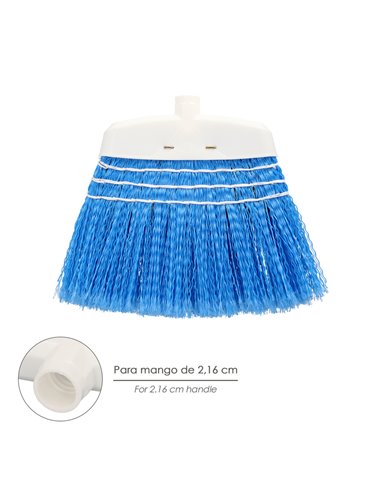 Escoba Jardin Azul Con Cordones Sin Mango, Escoba Terrazas, Terrazas, Cocheras, Calles,