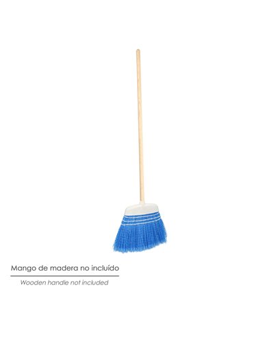 Escoba Jardin Azul Con Cordones Sin Mango, Escoba Terrazas, Terrazas, Cocheras, Calles,