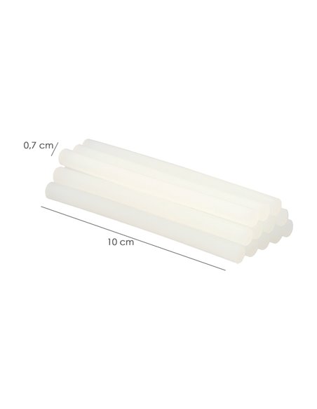 Barras De Pegamento Caliente Ø 7,2 mm. Blister 12 Unidades. Barras Silicona, Pegamento Pistola Termofusible, Silicona Pistola
