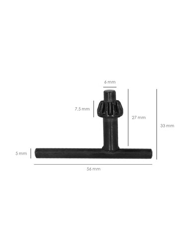 Llave Portabrocas Para Taladro Ø 10 mm. llave De Repuesto Para Taladro Universal, Llave De Mandril