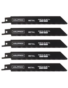 Hoja Sierra Sable Para Metales 152 mm. 18 Tpi. 5 Piezas. Sierra Hierro Aluminio, Cobre, Plastico