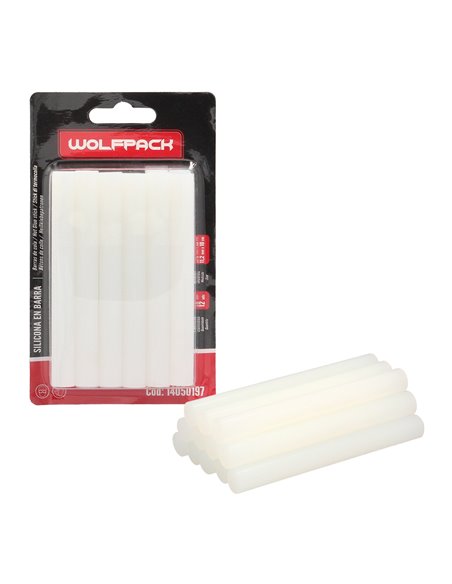 Barras De Pegamento Caliente Ø 11,2 mm. Blister 12 Unidades. Barras Silicona, Pegamento Pistola Termofusible, Silicona Pistola