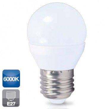 Bombilla de led esférica E27 5W luz fría 6000K 470 lm GSC 2002343